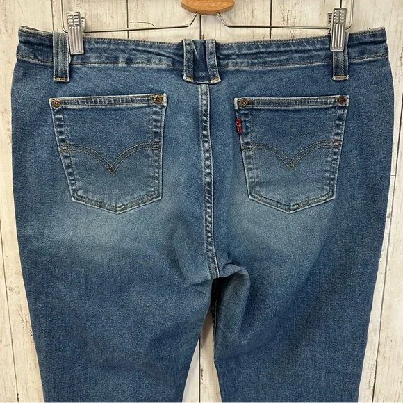 Vintage Levi's 520 Too Superlow stretch flare jeans size juniors 13 Médium wash - Picture 3 of 12